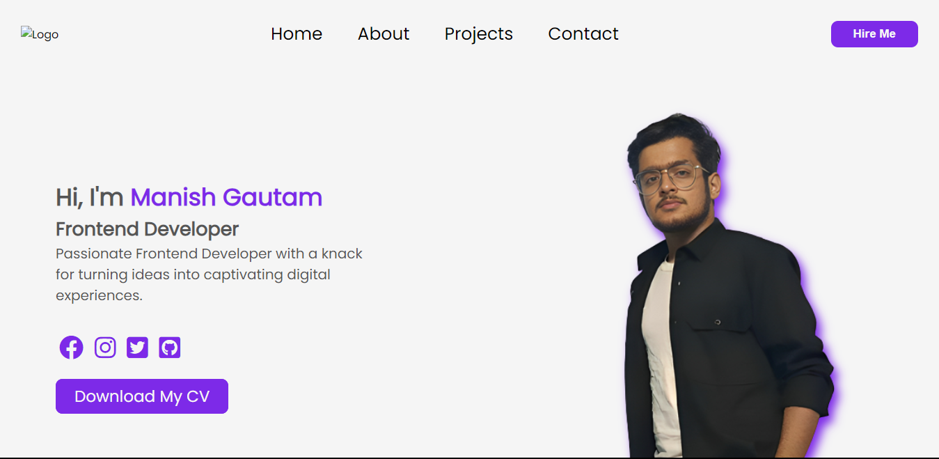 Photo of my portfolio project